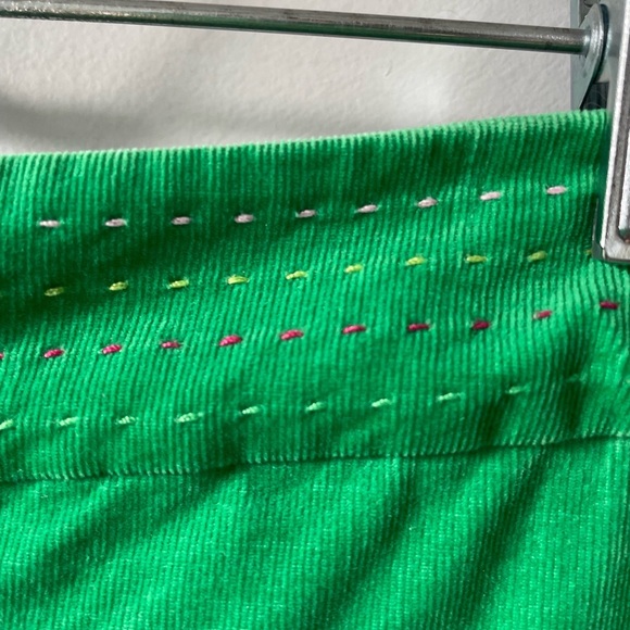 Lilly Pulitzer, 6, vintage white label bright green corduroy mini skirt EUC - Picture 2 of 7